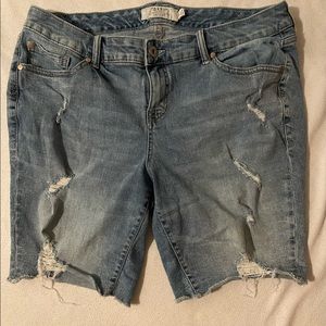 Torrid Distressed Bermuda Shorts